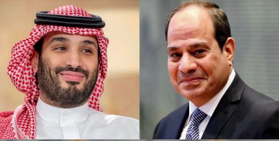 الرئيس السيسى يستقبل ولى العهد السعودى بمطار القاهرة